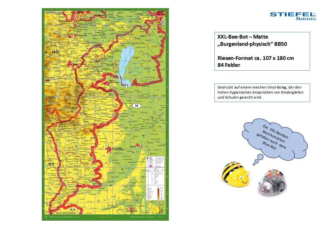 XXL-Bee-Bot – Matte „Burgenland-physisch“ BB50