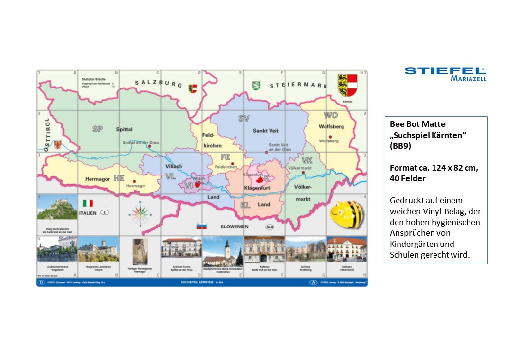 Bee Bot Matte „Suchspiel Kärnten“ (BB9) als UMeW