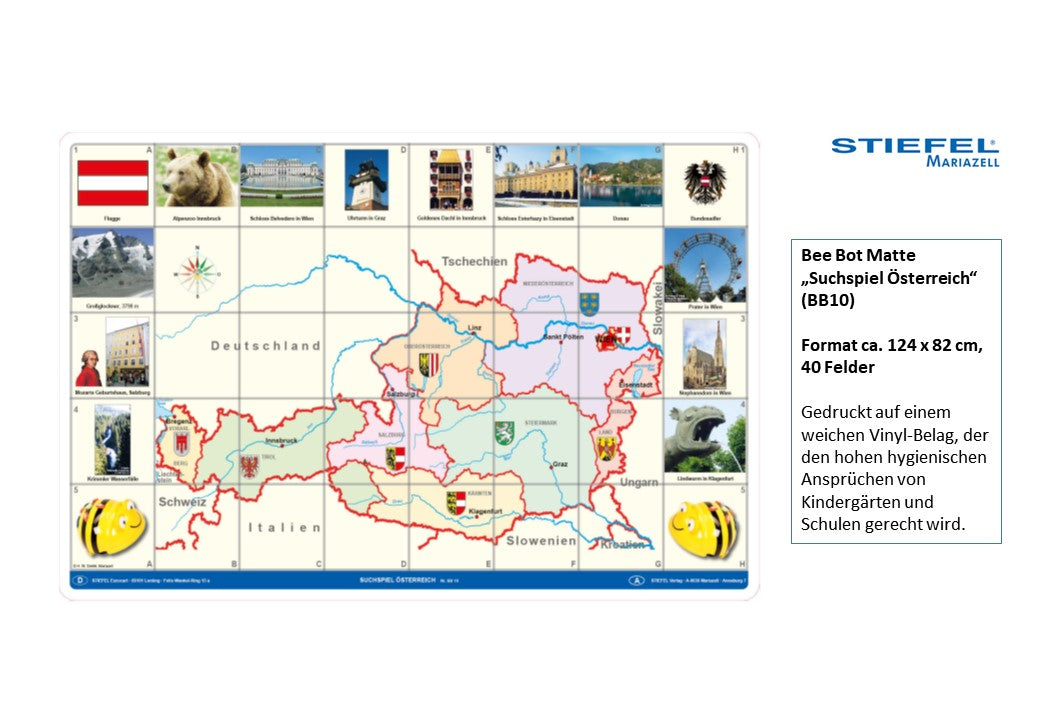 Bee Bot Matte „Suchspiel Österreich“ (BB10)