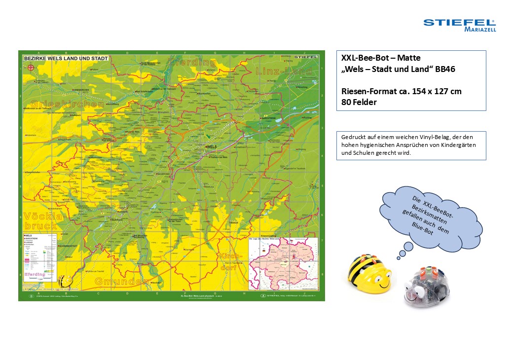 XXL-Bee-Bot – Matte „Wels – Stadt und Land“ (BB46)