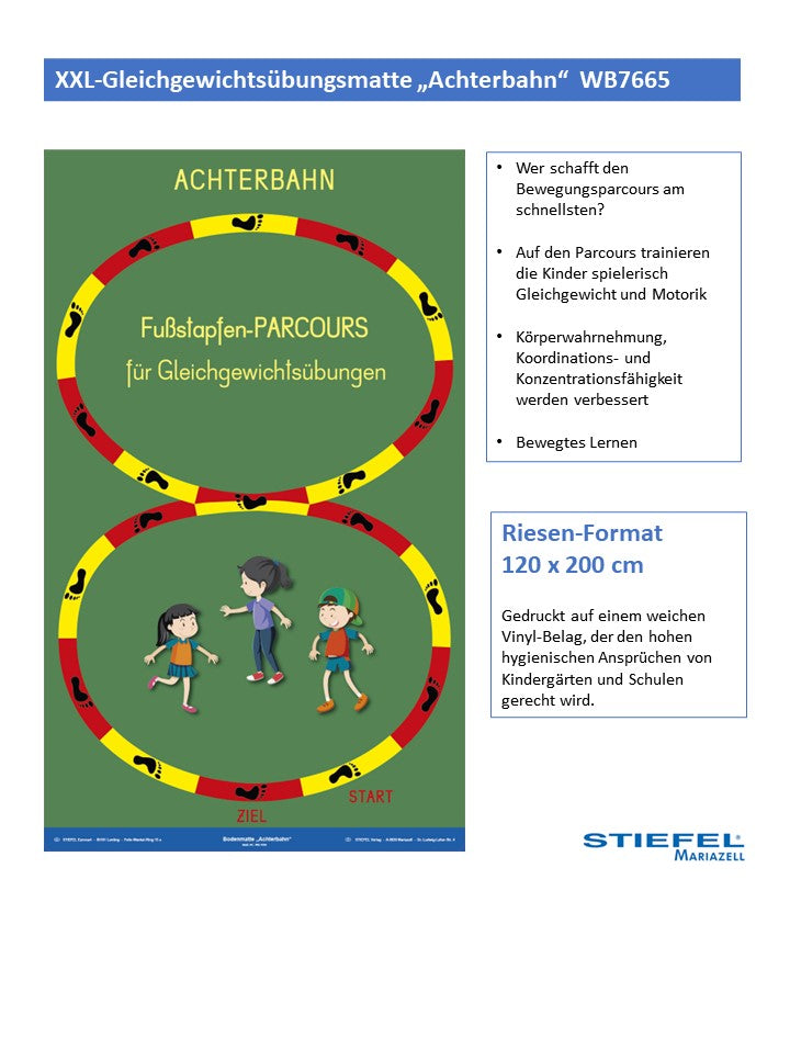 XXL-Gleichgewichtsübungsmatte „Achterbahn“