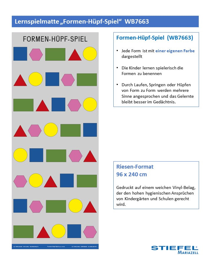 Lernspielmatte „Formen-Hüpf-Spiel“