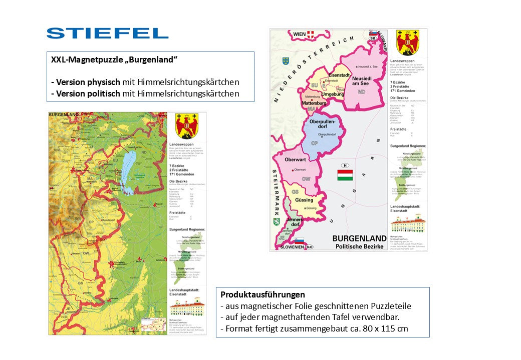 XXL-Magnetpuzzle „Burgenland“