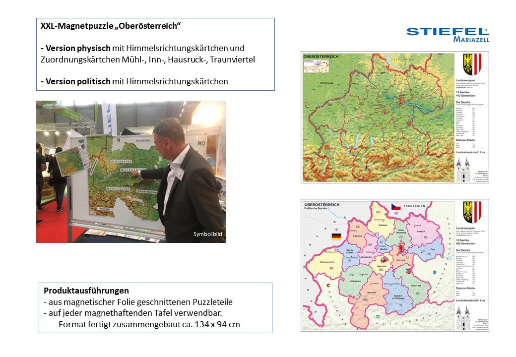 XXL-Magnetpuzzle „Oberösterreich“