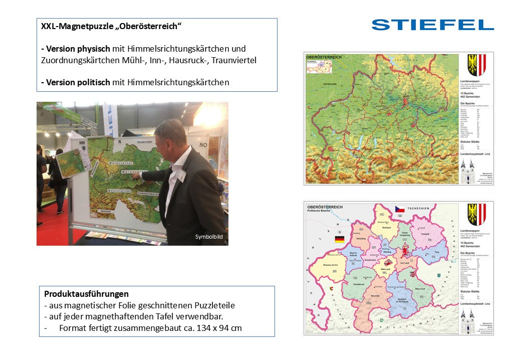 XXL-Magnetpuzzle „Oberösterreich“