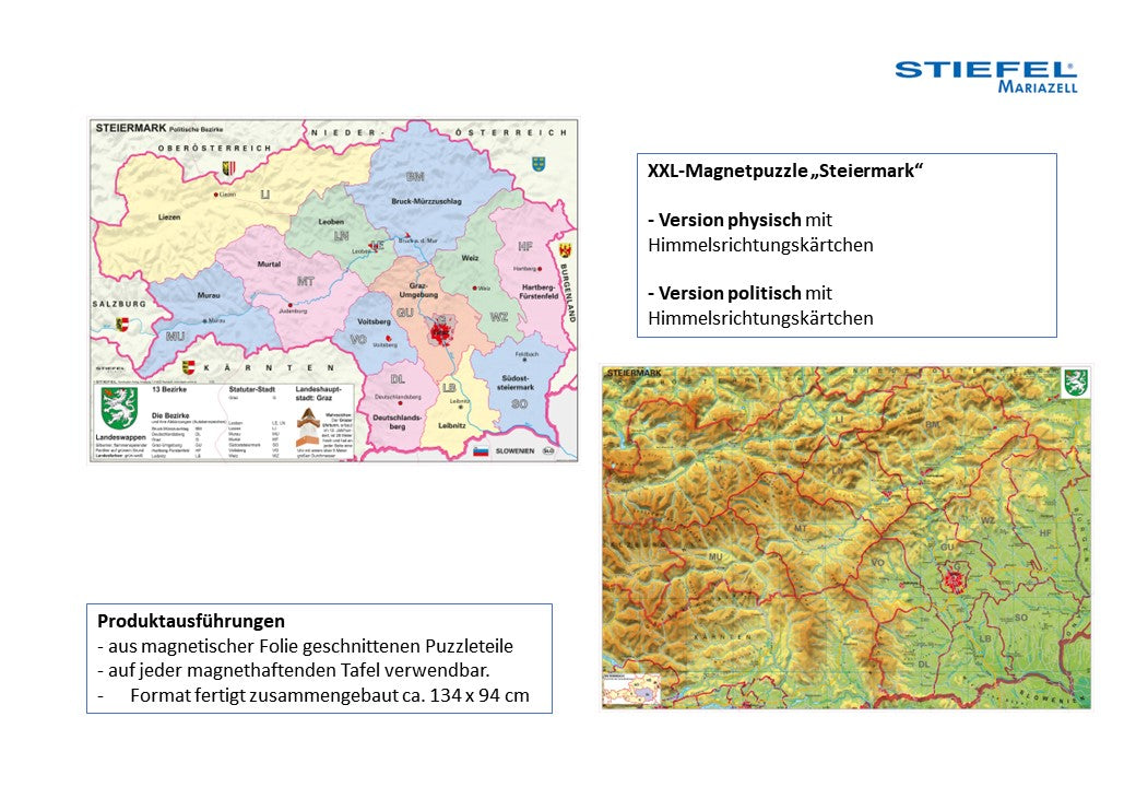 XXL-Magnetpuzzle „Steiermark“