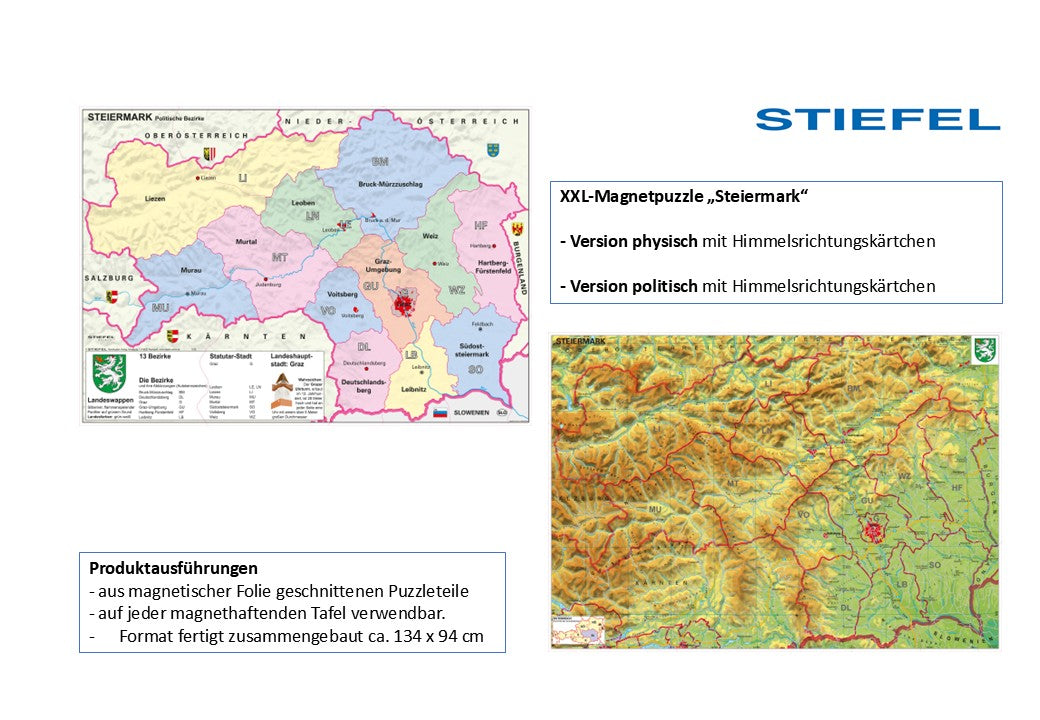 XXL-Magnetpuzzle „Steiermark“