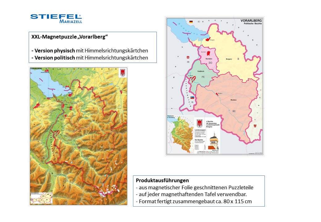 XXL-Magnetpuzzle „Vorarlberg“