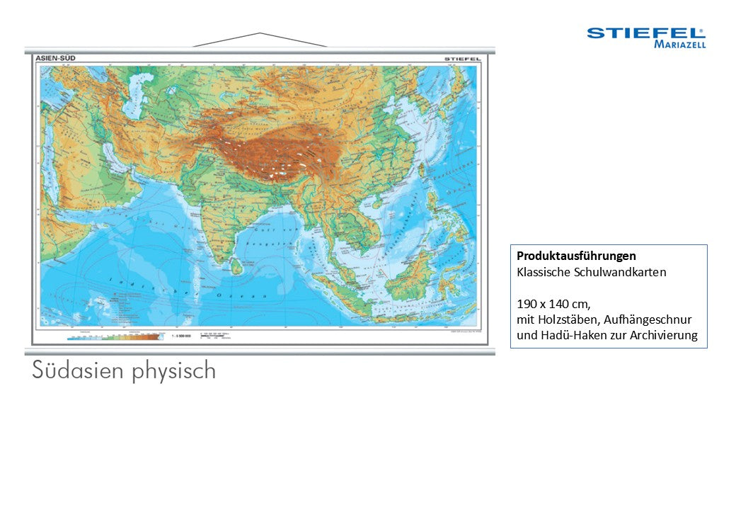 Südasien physisch