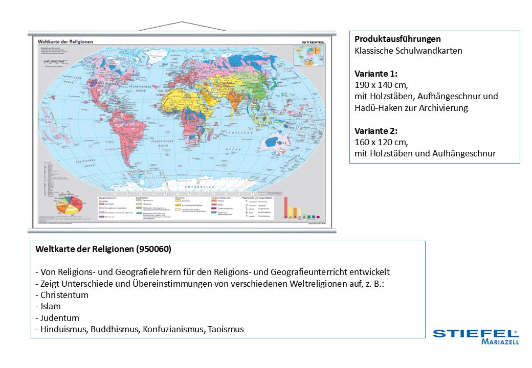 Weltkarte der Religionen