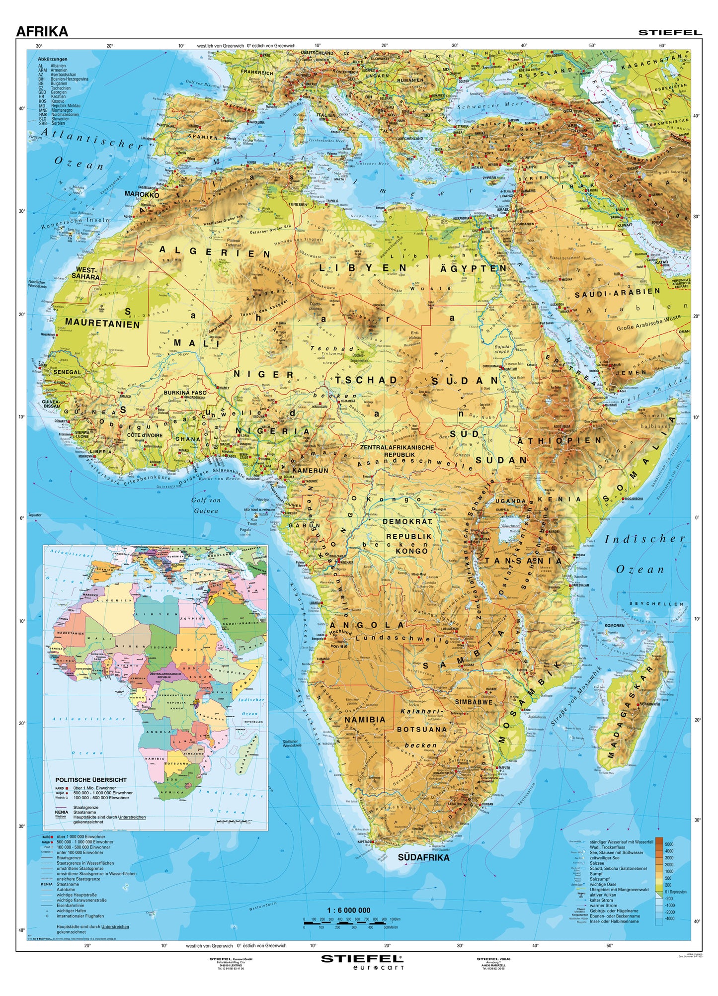 Afrika physisch
