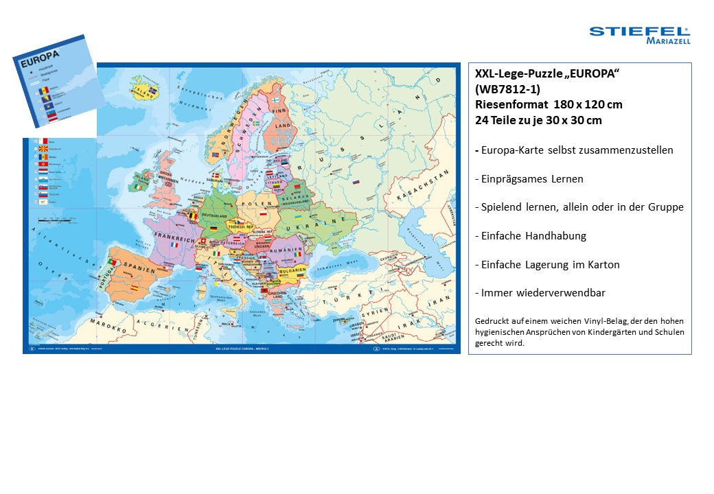 XXL-Lege-Puzzle „EUROPA“ (WB7812-1) als UMeW