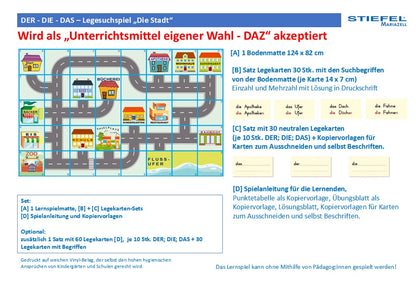 DER-DIE-DAS-Legesuchspiel "Die Stadt" als UMeW DAZ