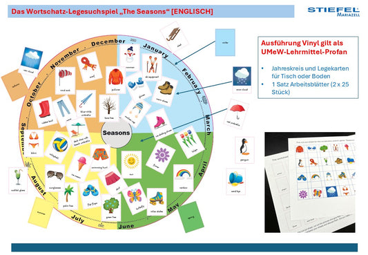 Das Wortschatz-Legesuchspiel „The Seasons“ [ENGLISCH] als UMeW