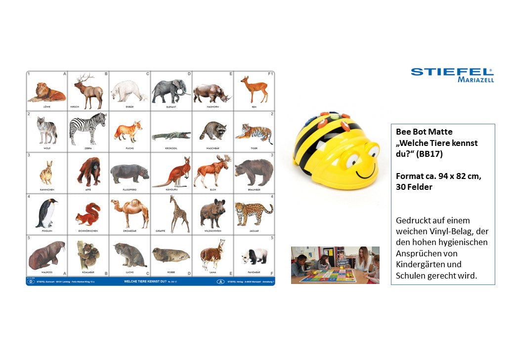 Bee Bot Matte  „Welche Tiere kennst du?“ (BB17) als UMeW