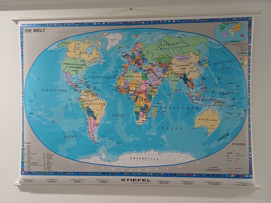 Vorführmaterial Wandkarte Die Welt zum Kennenlernen